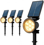 L LOHAS LED Solar Spot Lights Outdoor Adjustable Warm White 4 Pack by LLOHASLED