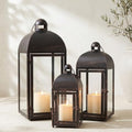 NEEDOMO Lanterns Decorative Outdoor & Indoor, Set of 3 Outdoor Lanterns for Porch, 23" Large Candle Lantern, Bronze Metal Frame with Glass, Vintage Farmhouse, Patio, Pathway, Garden, Fall, Christmas by NEEDOMO-LightUpYourSpace