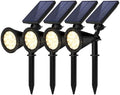 Solar Spot Lights Outdoor Waterproof, 18 LED Solar Powered Landscape Lighting Low Voltage Auto On/Off for Garden, Yard, Tree, Flag, Wall, Pathway, 4 Pack by Unknown