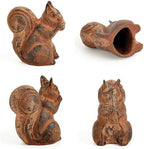 Sungmor Cast Iron Rust Squirrel Statue, Multi-Purpose Paperweight Doorstop - Image 5