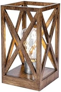 WINGBO Retro Battery Powered Table Lamps, Battery Operated Cordless Lamp, Portable Nightlight Decorative Light for Living Room Dining Room Bedroom Entryway Patio Backyard, Faded Brown Finish by HomePage