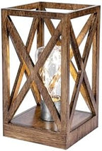 WINGBO Retro Battery Powered Table Lamps, Battery Operated Cordless Lamp, Portable Nightlight Decorative Light for Living Room Dining Room Bedroom Entryway Patio Backyard, Faded Brown Finish by HomePage