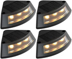4 Pcs Waterproof Solar Step Lights, Led Deck Lighting For Outdoor, Landscape Lights, Patio Fence Decorative, 3.1 X 1.2 In by Unknown