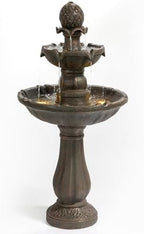 42.2'' Tall,3 Tiered Outdoor Water Fountains – Like Stone Bird Bath for Outside, Elegant Waterfall Feature for Garden, Yard, Patio (Bronze Color) - Image 3