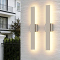 Aipsun 23.6" Nickel LED Outdoor Wall Light, Modern Exterior Light Fixtures by Aipsun