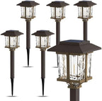 XMCOSY+ Solar Outdoor Lights Waterproof 6 Pack, 2-Tone Solar Garden Lights - Image 2