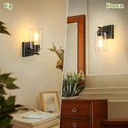 Set of 2 Wall Sconces for Bathroom, Modern Vanity Light Fixtures, Bronze - Image 3