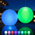 HAPIKAY Solar Floating Pool Lights, 2 Pack, 14-Inch Auto Color-Changing LED Light Balls, Waterproof Inflatable Solar Pool Light, Patio, Backyard Pond Event Wedding Decor by HAPIKAY