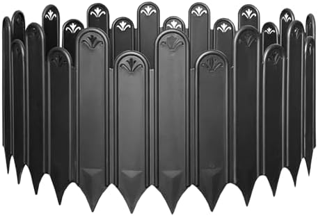 Garden Edging - 20pcs Plastic Garden Fence,Single Size:10 * 8inch by RUCOINGARDENHOME
