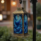 Solar Lantern Mid Century Stained Glass Outdoor Waterproof Garden Hanging Lantern Solar Powered Lighting Outside Solar Light for Patio Yard Camping, Gifts for Women Mom - Image 6