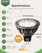HIBOITEC MR16 LED Bulb 2700K Warm White, GU5.3 Bulbs Non-Dimmable, 6 Pack - Image 2