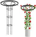 Garden Trellis for Climbing Plants Outdoor, 4.6FT Tall Metal Obelisk Trellis, 55.1" Umbrella Trellis for Potted Plants, Mushroom Top Trellises for Vines, Rose, Clematis, Pea, Bean, Tomato by OnlyGarden