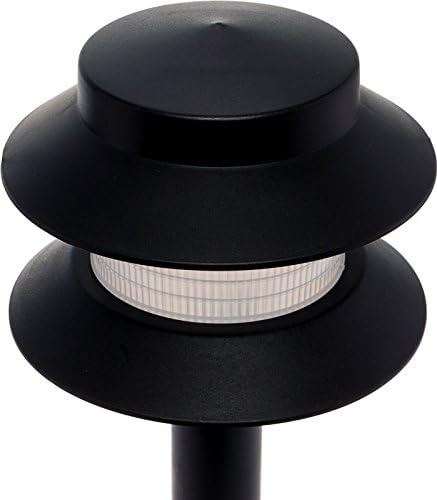 GreenLighting 35 Lumen Modern 2-Tier Low Voltage Path Light - Outdoor 2.5 Watt Landscape Light (12 Pack, Black) - Image 5
