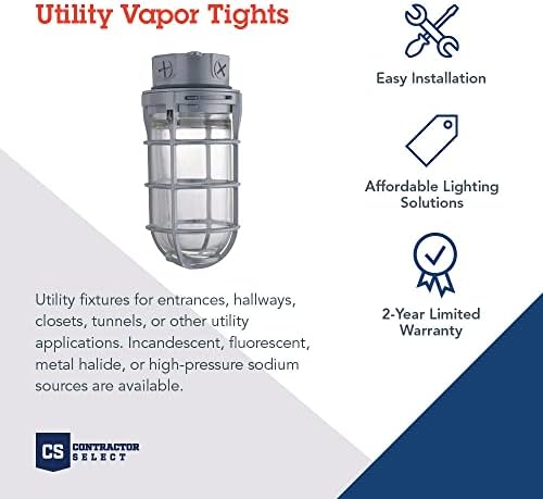Lithonia Lighting Incandescent Vapor Tight Jelly Jar Light 150W 120V Grey - Image 2