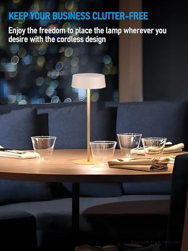 TORCHSTAR 2-Pack LED Rechargeable Table Lamps, 2700K, Beige - Image 4
