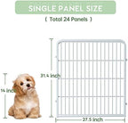 Decorative White Garden Fence 24 Pack for Pets Dogs 32in (H) x 55ft (L),Metal Wire Fencing Border Animal Barrier,Flower Bed Border for Landscape Patio Yard Outdoor, White - Image 2