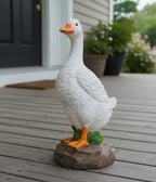 Elenon Funny Duck Garden Statue, Adorable Flower Bed Garden Goose Outdoor Decor, Decorative for Yard Patio Art Sculptures Table Ornament - Image 3