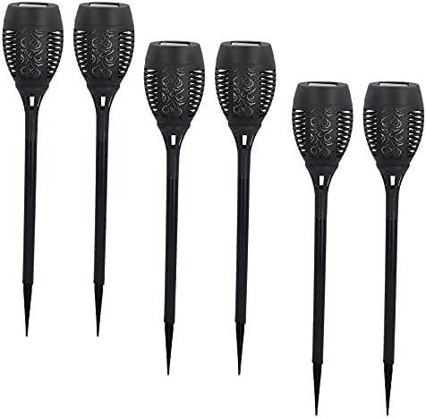 AB Tools LED Flickering Flame Garden Solar Light Torch Waterproof Durable Outdoor 6pc - Image 4