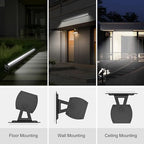 40″ LED Wall Washer Light Bar, 4000K Neutral White 36W Outdoor Light, IP65 120V AC Plug-in LED Flood Bar with 360° Adjustable Mount Brackets for Wall Wash Lighting, Landscape Uplighting - Image 4