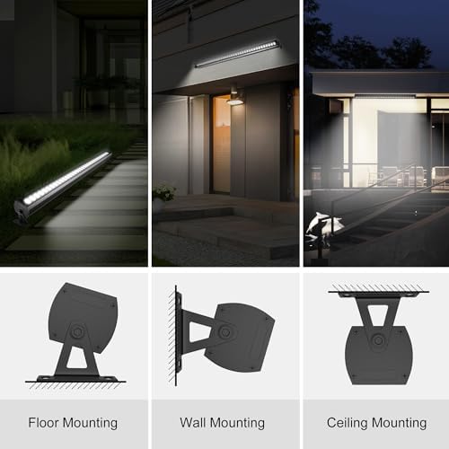 40″ LED Wall Washer Light Bar, 4000K Neutral White 36W Outdoor Light, IP65 120V AC Plug-in LED Flood Bar with 360° Adjustable Mount Brackets for Wall Wash Lighting, Landscape Uplighting - Image 4