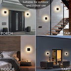 LED Outdoor Wall Light, Modern Black Exterior Wall Sconce Light - Image 6