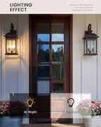 FEMILA 26" Outdoor Wall Sconce, Large Exterior Lighting Fixtures, 3-Light Outdoor Wall Lantern Porch Lights for Patio, Garage, Doorway, ORB Finish, E12 Base, 4FD54B-L ORB-WP - Image 5