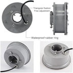 Recessed Underwater Light - Ring Fountain Light, 12/24V IP68 Waterproof Middle Hole RGB Color Changing Pond Lighting Submersible LED Pool Lights with Remote Control(6W(12V)) - Image 4