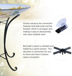 MUMTOP Outdoor Glass Birdbath with Metal Stand for Garden Sunflower Decor - Image 4