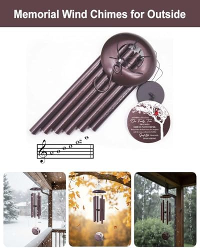 Personalized Cardinal Memorial Wind Chimes for Loss of Loved One Mom Dad - Image 5