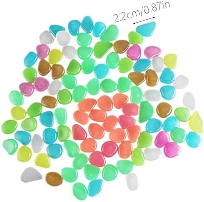 Colorful Glow in The Dark Garden Rocks,Outdoor Luminous Stones for Glow in the Dark Walkways, Artificial Landscape Rocks Night Guide Luminous Pebbles for Garden Lawn Path Yard Decor (800, Mixed) - Image 2
