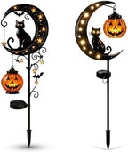 Halloween Solar LED Garden Stake Light Black Cat Jack-O-Lantern by Unknown