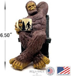 Bella Haus Bigfoot Garden Statue | Sasquatch Enjoying Morning Coffee | Whimsical Bigfoot Cabin Décor for Yard Patio Office or Home | Mythical Coffee-Loving Sasquatch Figurine | Hand-Painted Resin - Image 6