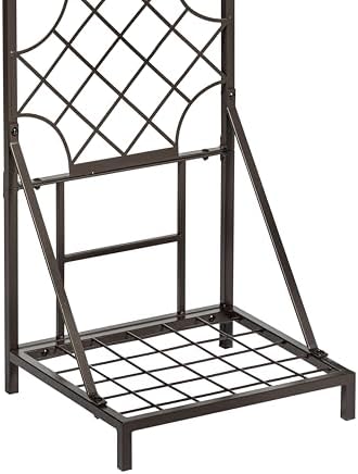 Evergreen Garden Classic Metal Plant Stand with Lattice Trellis for Climbing Plants, Floor Tall Plant Stand Indoor and Outdoor for Patio, Porch, Garden - Image 5