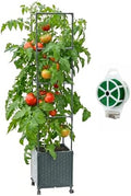 Tomato Planter Box with Trellis 56.7", Tomato Garden Bed with Planters Cage by MakeYourGardenBeautiful