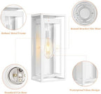 19" Large Outdoor Wall Light Fixtures, White Porch Light, 2 Pack - Image 5