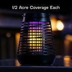 PIC Portable Bug Zapper, 600V Solar Powered Insect Trap & Fly Zapper for Outdoor Use, LED Flickering Flame, Activates Automatically in Dark, Weatherproof Outdoor Fly Trap, Kills Bugs on Contact - Image 6
