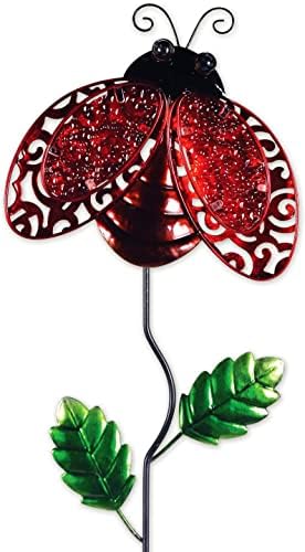 Sunset Vista Designs 94220 Glass Gardens Lacy Garden Stakes Plant Pick, 28-Inch, Ladybug - Image 3