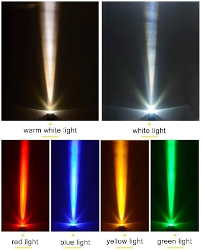 Spotlight LED Beam Light, 10W Remote Rotation Lighting, IP67 Waterproof Outdoor Lights, Exterior Building Exterior SpotLights, for Construction Projects(Purple,10W(24V)) - Image 4