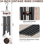 34" Dragonfly Wind Chimes for Outside, Deep Tone Garden Decor - Image 7