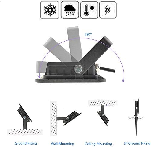 6 Pack 10W Warm White LED Flood Light Outdoor 12V 24V Security Lamp - Image 5