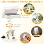 Clip On Solar Motion Lights Outdoor,360°Rotatable Fence Lights(2Pack,6000K) - Image 2