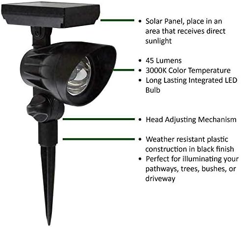 Hampton Bay NXT-SL-12 Solar Black Spot Light - Image 2