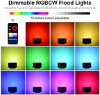 Smart RGB Color Change Led Flood Light, Heavy Duty Aluminum IP65 Waterproof, 180° Adjustable 16 Million Colors Dimmable for Outdoor Landscape & Indoor Stage, Support Alexa and Remote (100, Watts) - Image 3