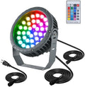 LED Wall Washer Light 144W RGBW Outdoor Spotlight, Outdoor ​Color Changing Stage Lights with Remote, Uplights for Weddings, Parties, Patio, Outdoor Wall,Landscape Lighting, IP65 Waterproof US 3-Plug by Hilittvne