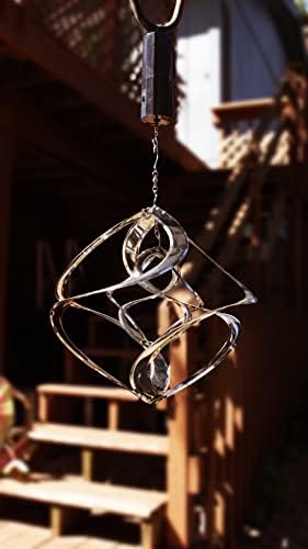 Red Carpet Studios The Original Cosmix Deluxe Helix Wind Spinner, Medium 14-Inch, Double Chrome - Image 2