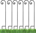 Ashman Shepherd Hook Curled (6 Pack), 35 Inch Tall 1/4 Inch Thick, Made of Premium Metal for Hanging Bird Feeders, Mason Jars, PlantHangers, Flower Basket, Christmas Lights, Lanterns, and Weddings by AshmanOnline