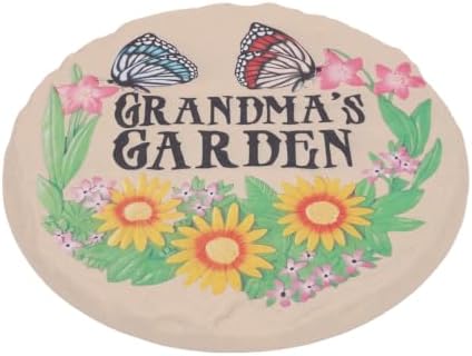Resin Stepping Stones with Ground Stakes, Round Decorative for Lawn Patio - Image 4