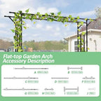 Garden Arch Trellis - 79" L x 86" H Supersize Flattop Garden Arch - Image 4