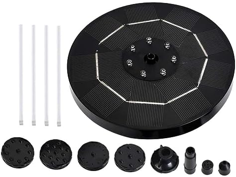 1 Set Solar Fountain Solar Pond Fountain Fish Bowl Decorations Pool Solar Pump Pond Pump Garden Fountain Pump Solar Water Fountain Pump Bird Fountain Pump Floating Pump Abs Outdoor by Unknown