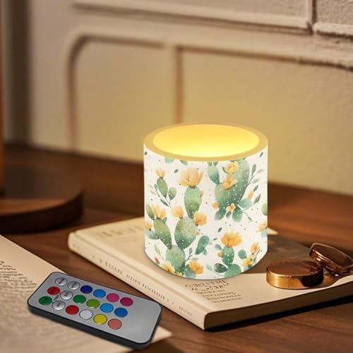 Cactus LED Flameless Candles with Realistic Dancing Flame Waterproof Battery Operated with Remote & Timer (4 Pack, 2.95x2.87 Inch) Outdoor & Indoor Decor - Image 3